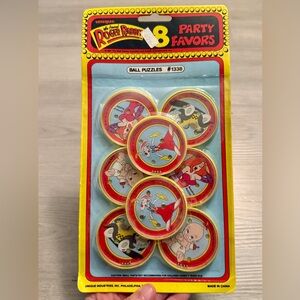 1987 WHO FRAMED ROGER RABBIT BALL PUZZLES GAMES PARTY FAVORS 8 PACK NEW